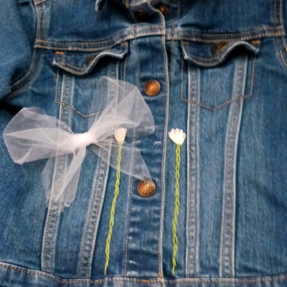 Jean jacket hand embroidered